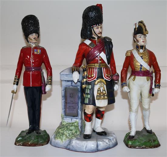 Three soldier figures